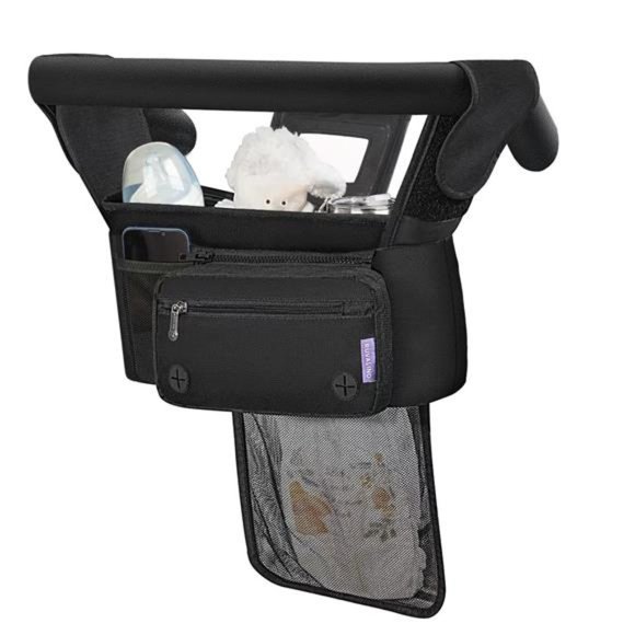 Stroller Organizer with Cup Holders - Stroller Caddy with Detachable Bag - Picture 1 of 6